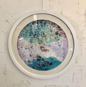 一念心清靜-直徑47cm-紙本設色