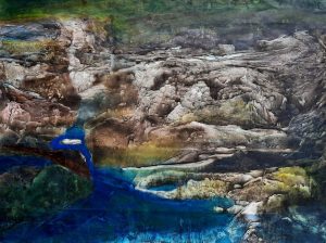 川流不息-2021-47x62cm-紙本墨彩