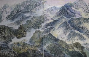 雲山知幾重 135x85 綜合媒材