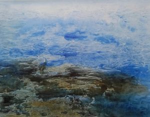 靈波柔動-90x120Cm-複合媒材