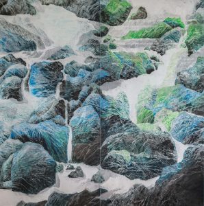 青山賦二分之一-2020-180x180cm-彩墨畫布